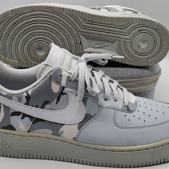 Nike Air Force 1 Winter Camo Platinum Camo Shoes Men's Size 11 823511-009 Rare - Picture 3 of 9